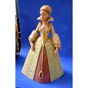 Anri Toriart 1950's Wood Carved Renaissance Style 5.5" Statue LADY (G)
